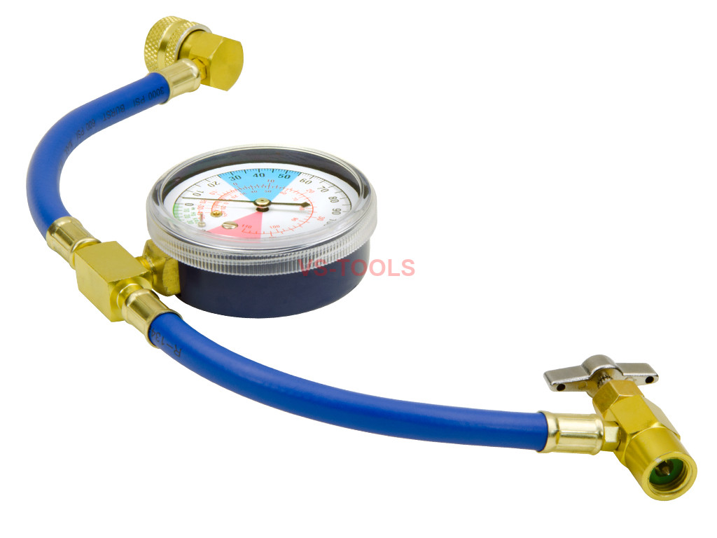 AC Car Auto Air Conditioning Refrigerant Recharge Hose Gauge